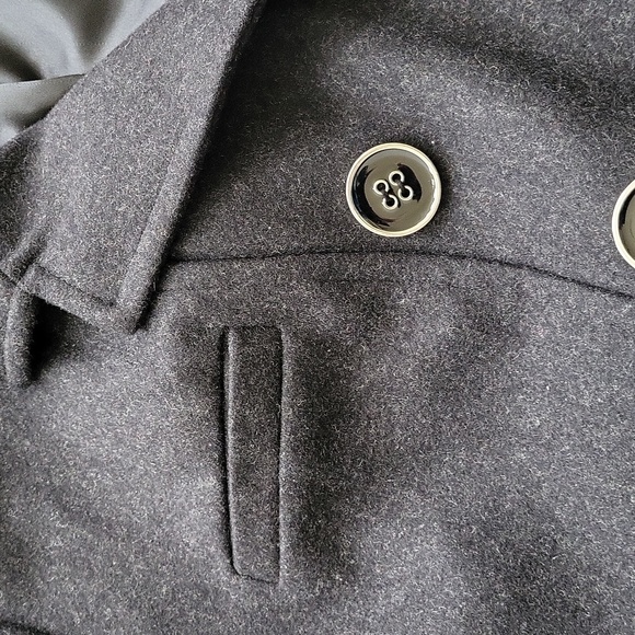 EUC like new wool Hydraulic women's black double breast pea coat oversized 3X - Picture 12 of 13